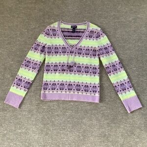 Limited Too Vintage Embellished Pullover Sweater Sz. L/14